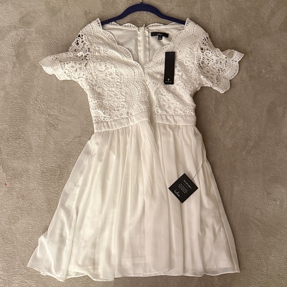 New Lulu's Ivory Lace Dress